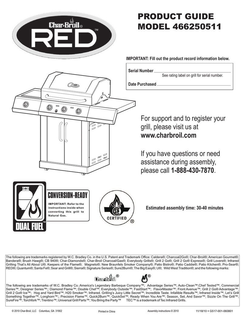 Char-Broil RED 466250511 User manual Char-Broil RED 466250511 User manual