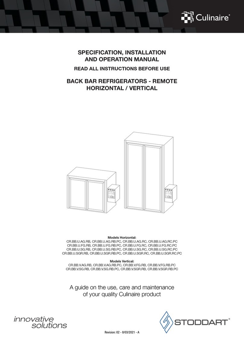 Culinaire Stoddart CR.BB.U.AG.RB Specification, installation and operation manual