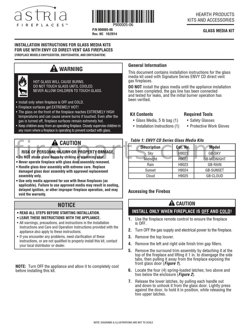 Astria Fireplaces ENVY CD Series installation instructions