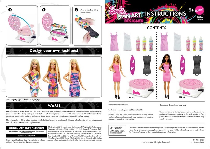 Mattel Barbie Spin Art Designer DMC10 instructions