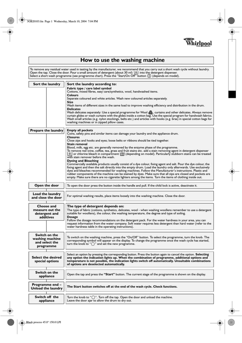 Whirlpool AWG 874/D User manual