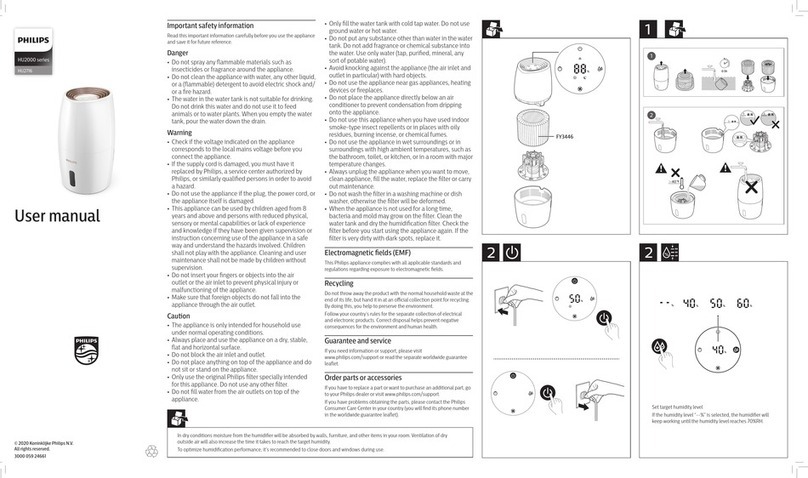 Philips HU2000 Series user manual