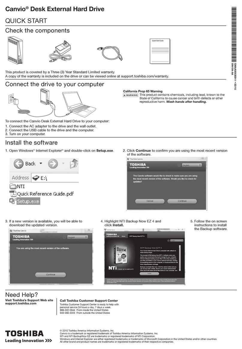 Toshiba CANVIO User manual