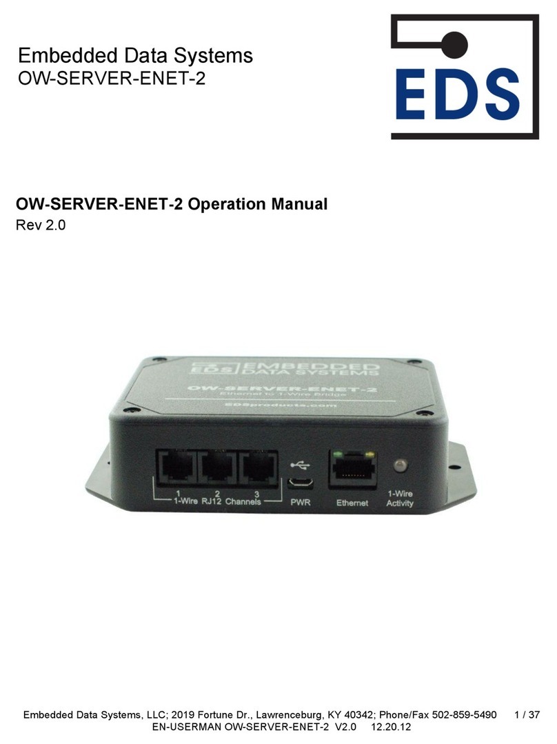 EDS OW-SERVER-ENET-2 Operation manual