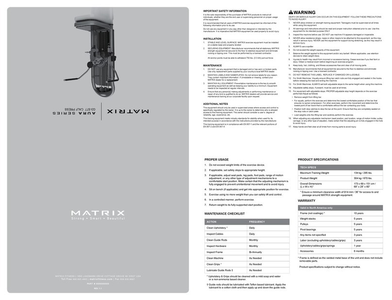 Matrix AURA Series User manual