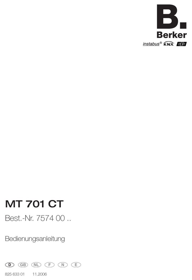 Berker MT 701 CT operating instructions