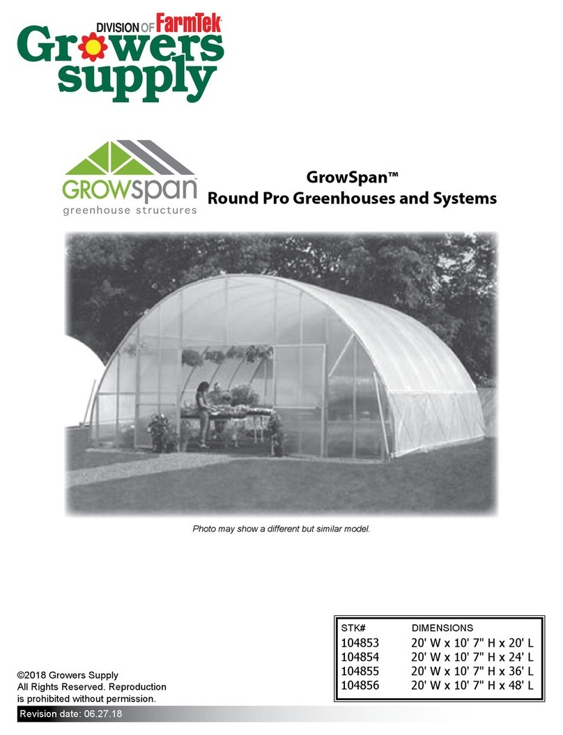 FarmTek Growers Supply GrowSpan Round Pro Series manual FarmTek Growers Supply GrowSpan Round Pro Series manual