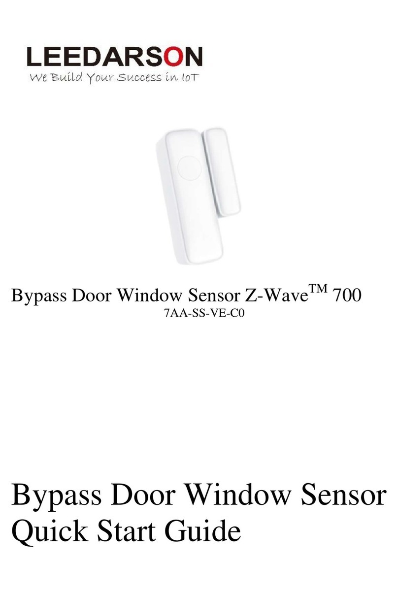 Leedarson Motion Sensor Pet Immunity Z-Wave 700 User manual