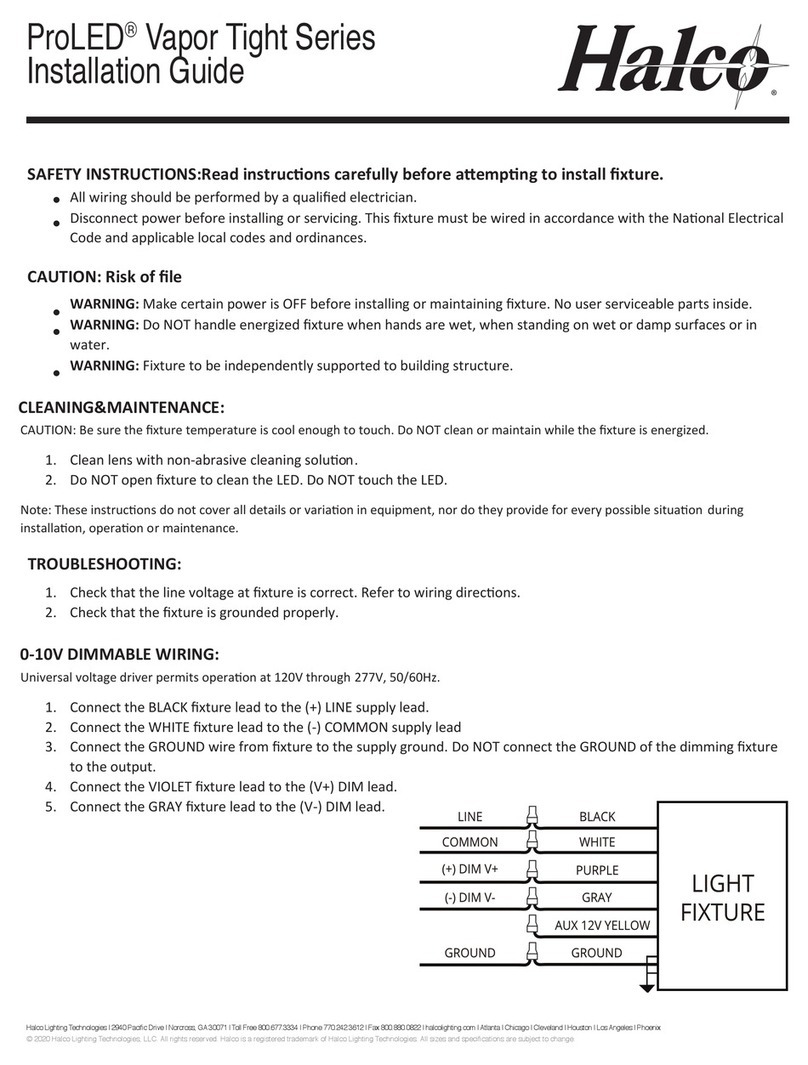 Halco ProLED Vapor Tight Series installation guide