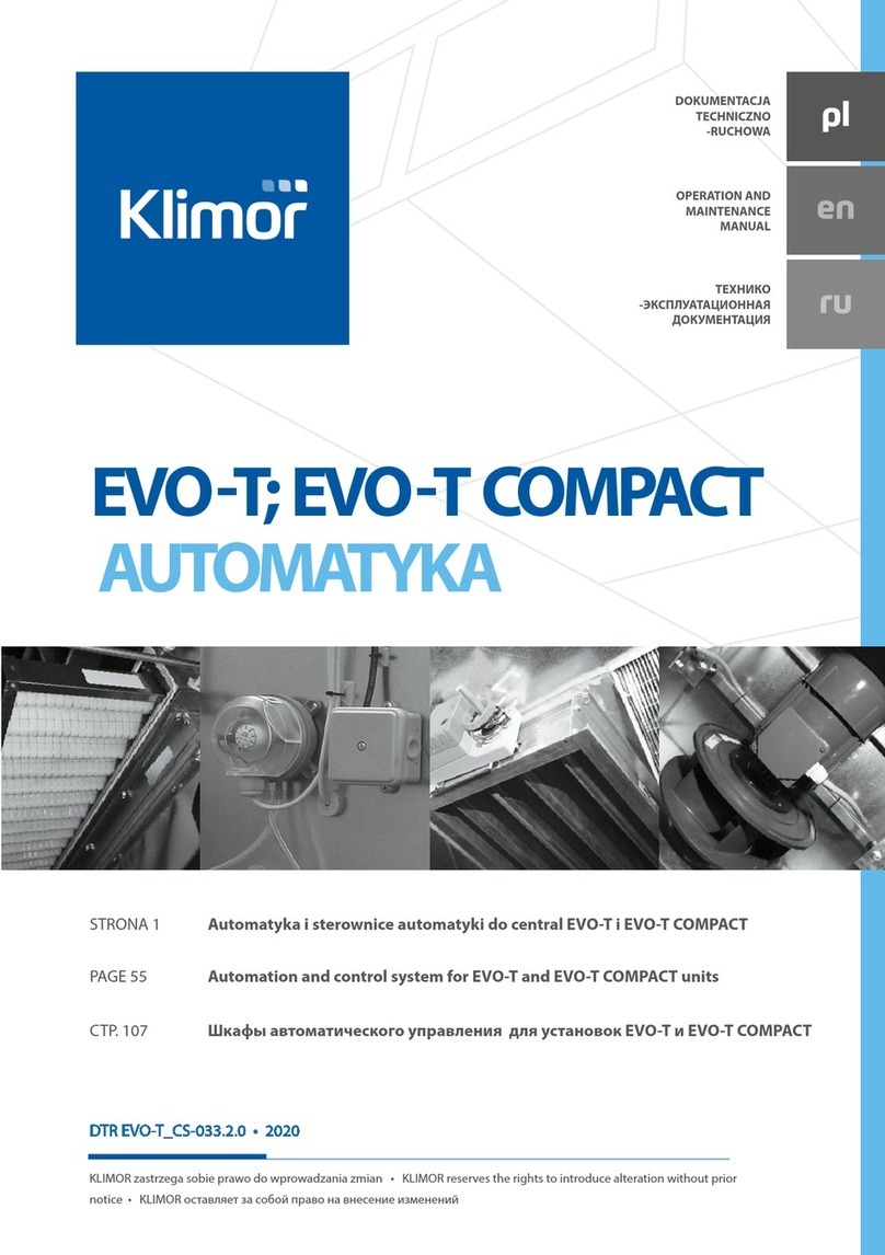 Klimor EVO -T Operation and maintenance manual