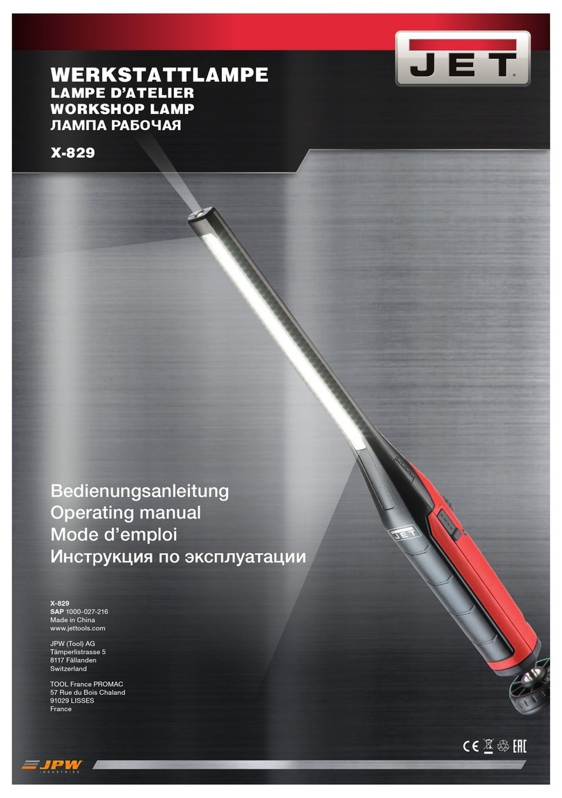 Jet X-829 operating manual
