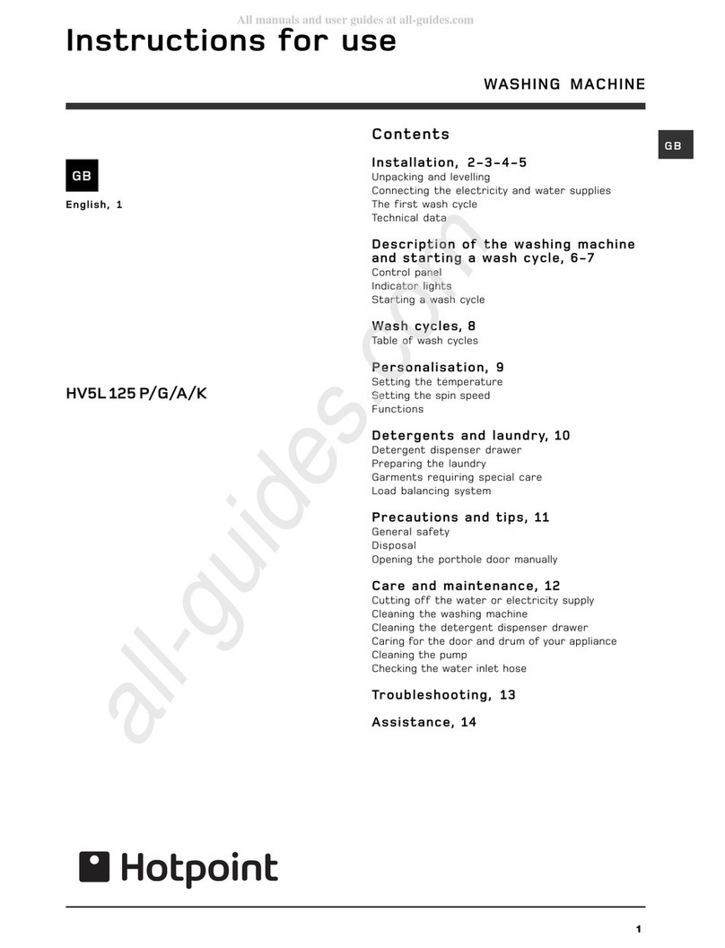 Hotpoint HV5L 125 P User manual