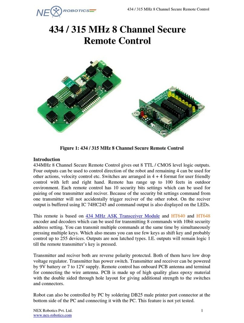 NEX ROBOTICS 434 MHz User manual