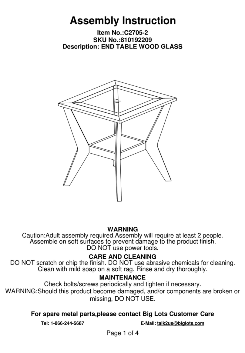 Big Lots C2705-2 Assembly instruction Big Lots C2705-2 Assembly instruction