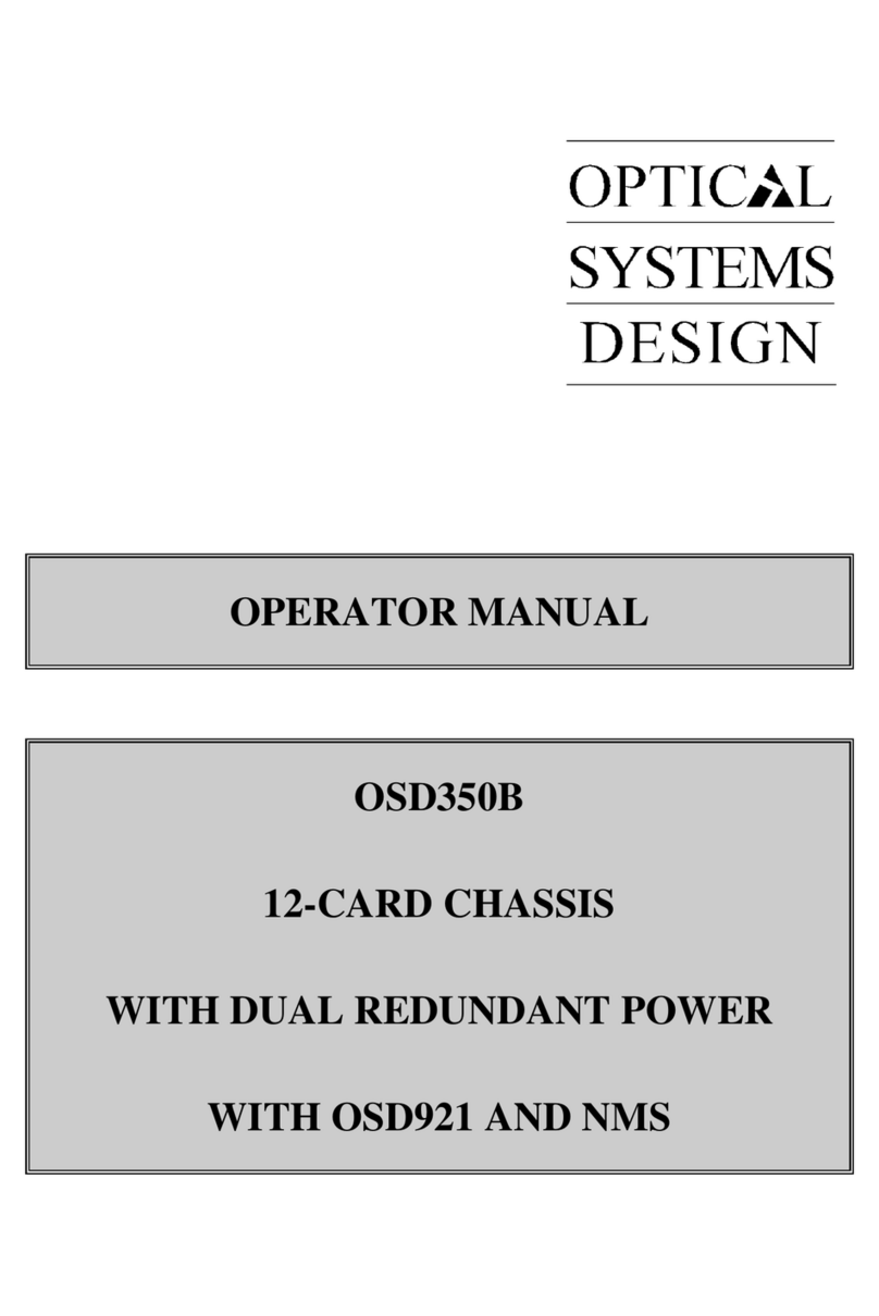 Optical Systems Design OSD350B Operation manual
