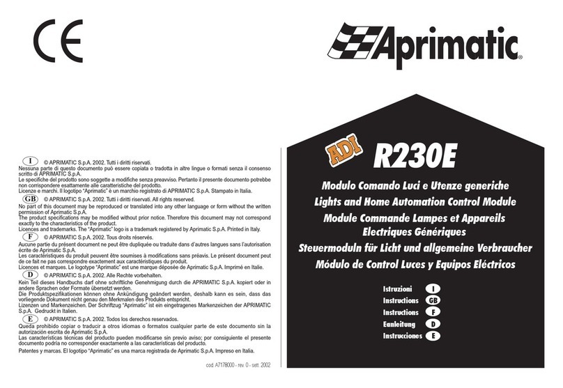 Aprimatic ADI R230E instructions