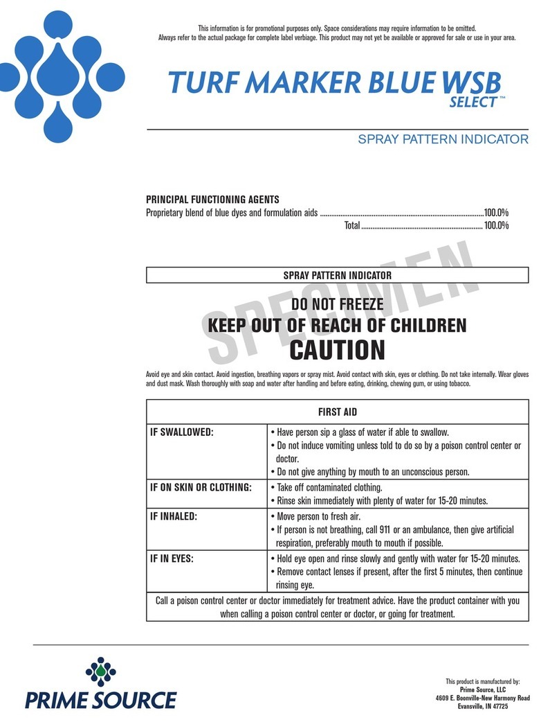 Prime Source SELECT TURF MARKER BLUE WSB quick start guide
