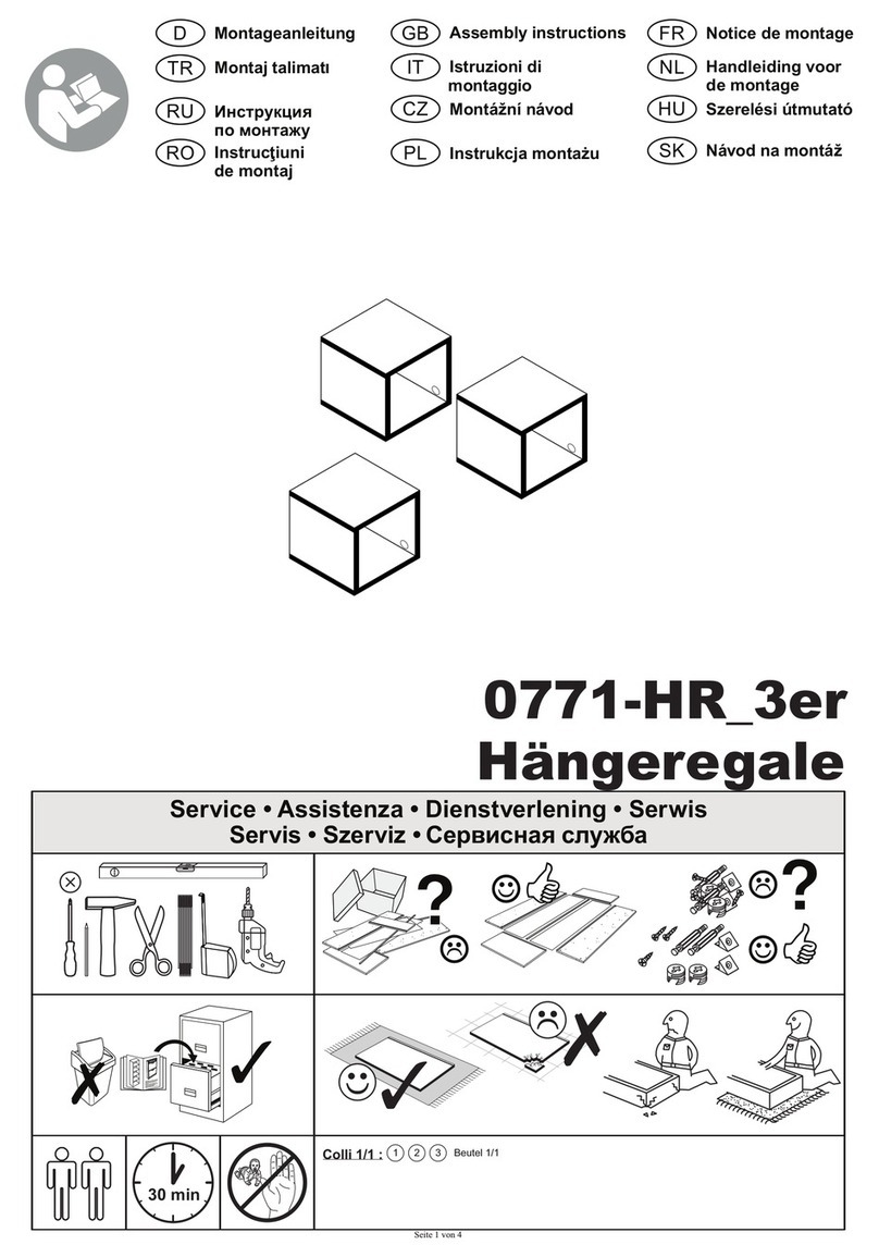 MEGA MOBEL 0771-HR 3er Assembly instructions