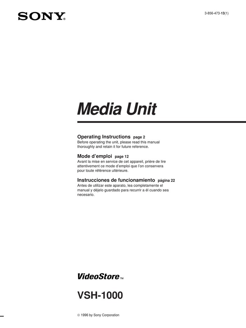 Sony VideoStore VSH-1000 User manual