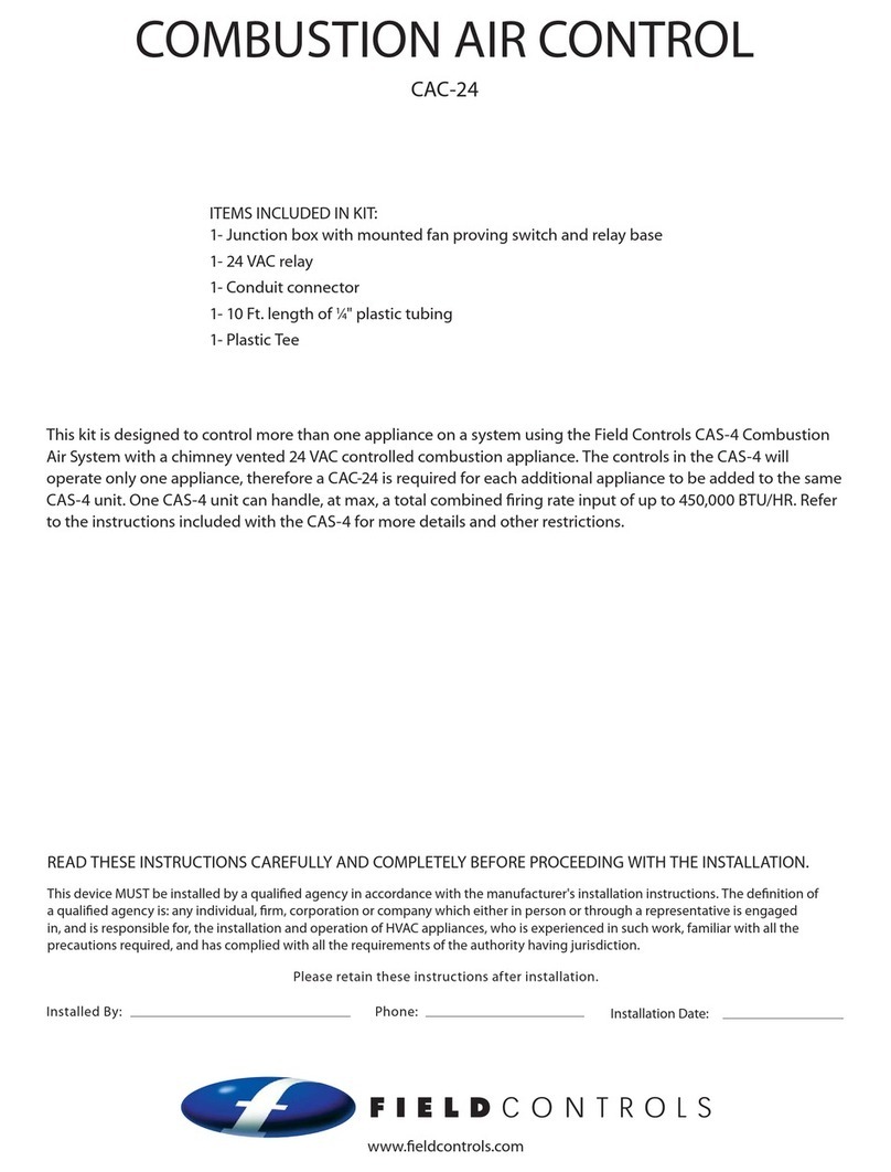 Field Controls CAC-24 User manual