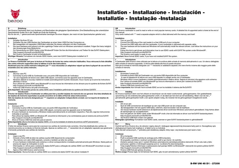 BAZOO Vivanco Quick installation guide