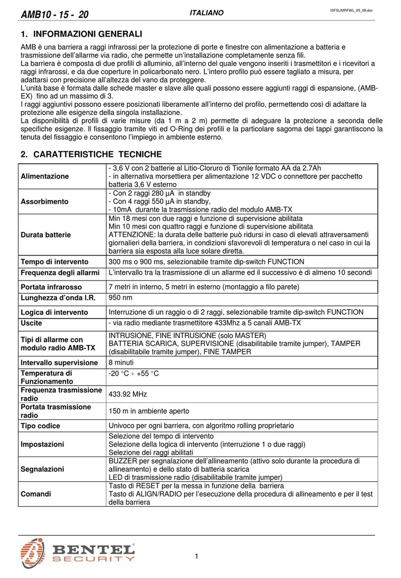 Bentel AMB10 manual