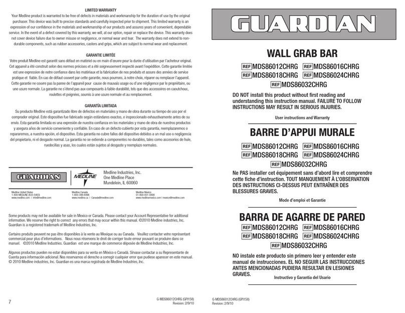 Guardian MDS86012CHRG User manual