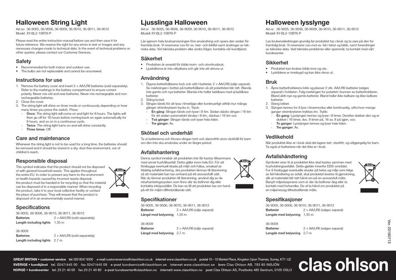 Clas Ohlson XY-BL2-10BT8-P User manual