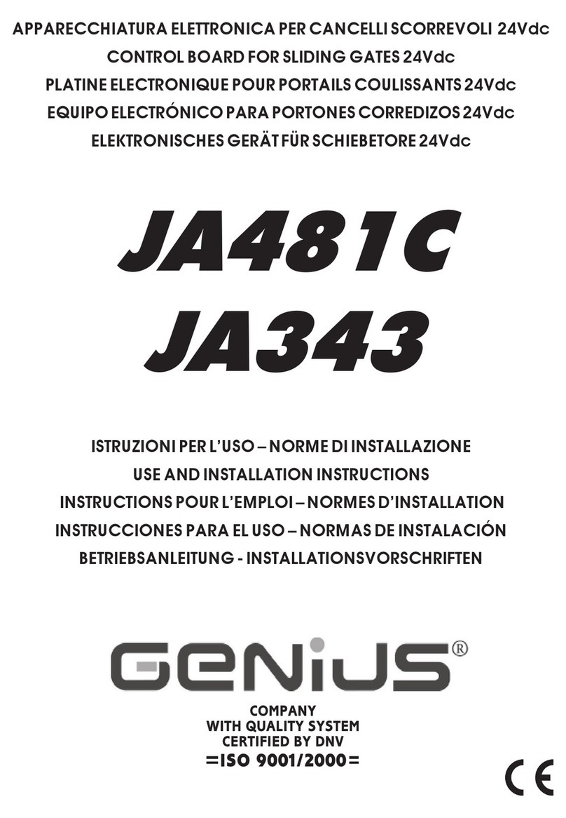 Genius JA481C Use and Installation Instructions