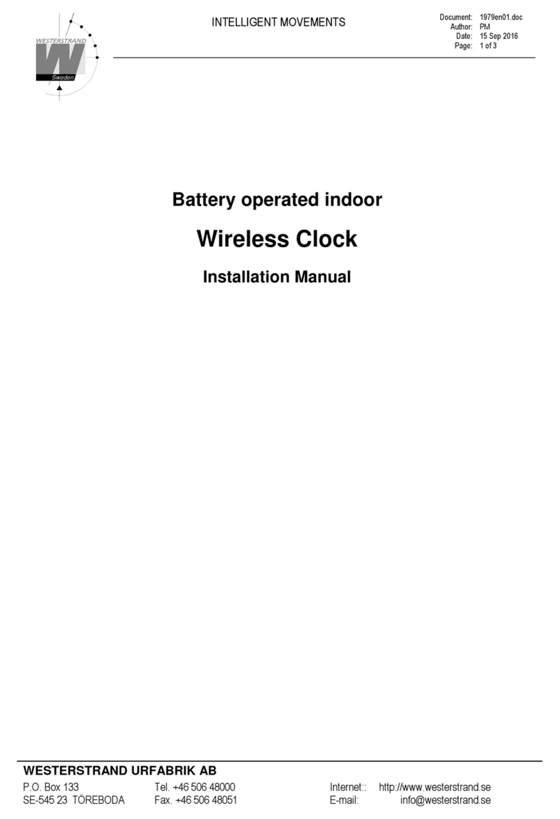 WESTERSTRAND Wireless Clock User manual WESTERSTRAND Wireless Clock User manual