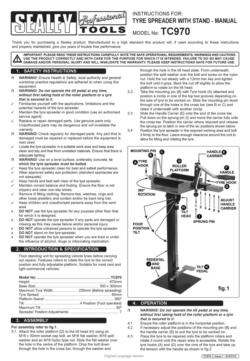 Sealey TC970 instructions