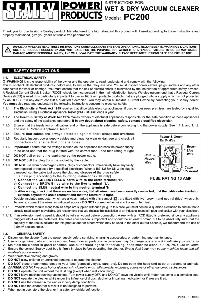 Sealey PC200 instructions