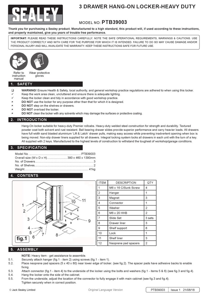 Sealey PTB39003 User manual
