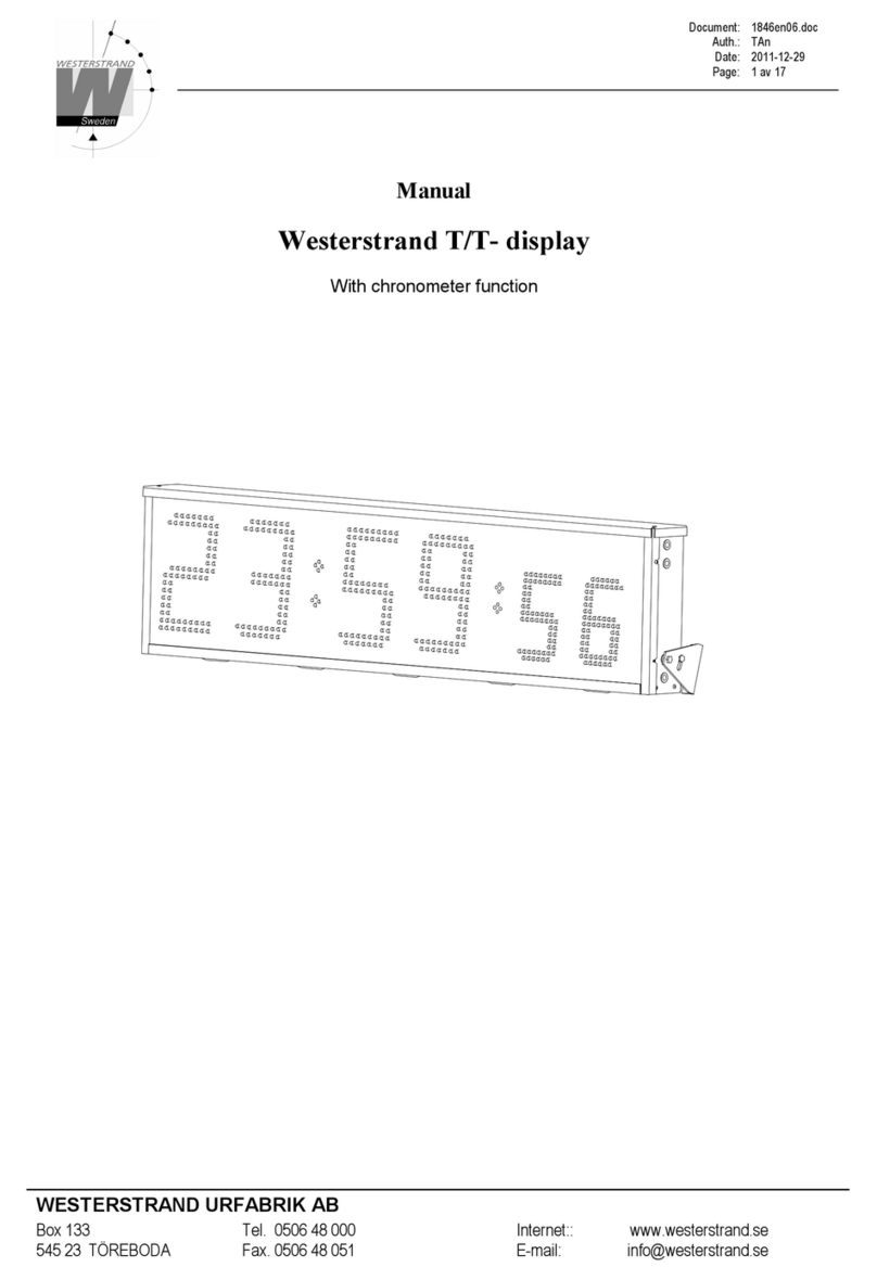 WESTERSTRAND T/T User manual