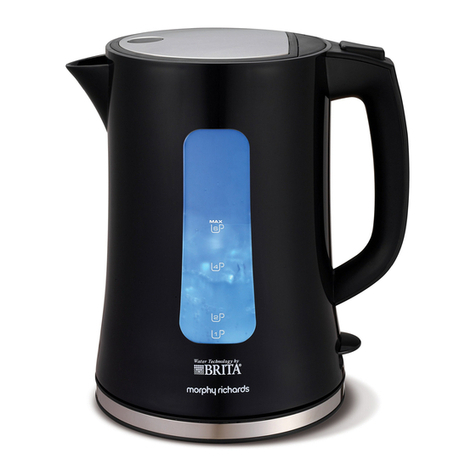 Morphy Richards BRITA WATER FILTER KETTLE User manual