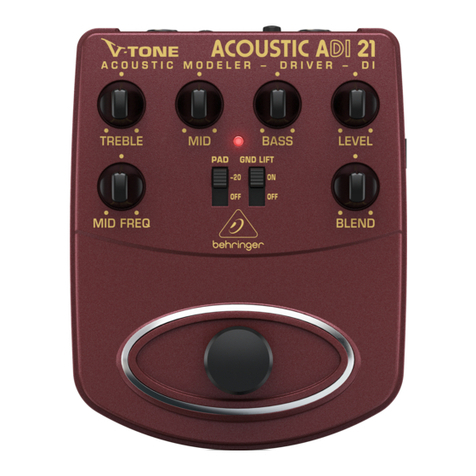 Behringer V-TONE ACOUSTIC DRIVER DI ADI21 manual
