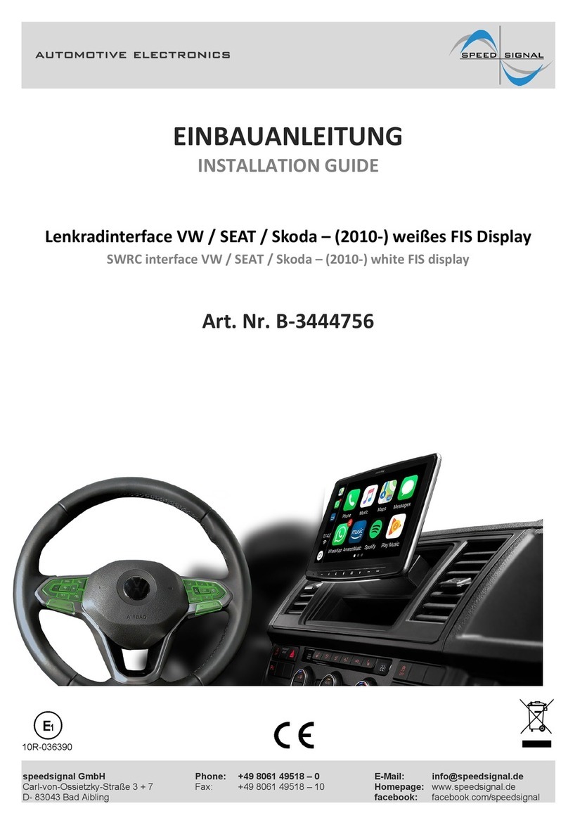 Speedsignal B-3444756 installation guide
