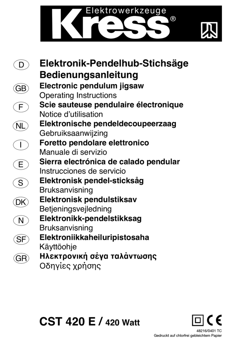 KRESS CST 420 E operating instructions