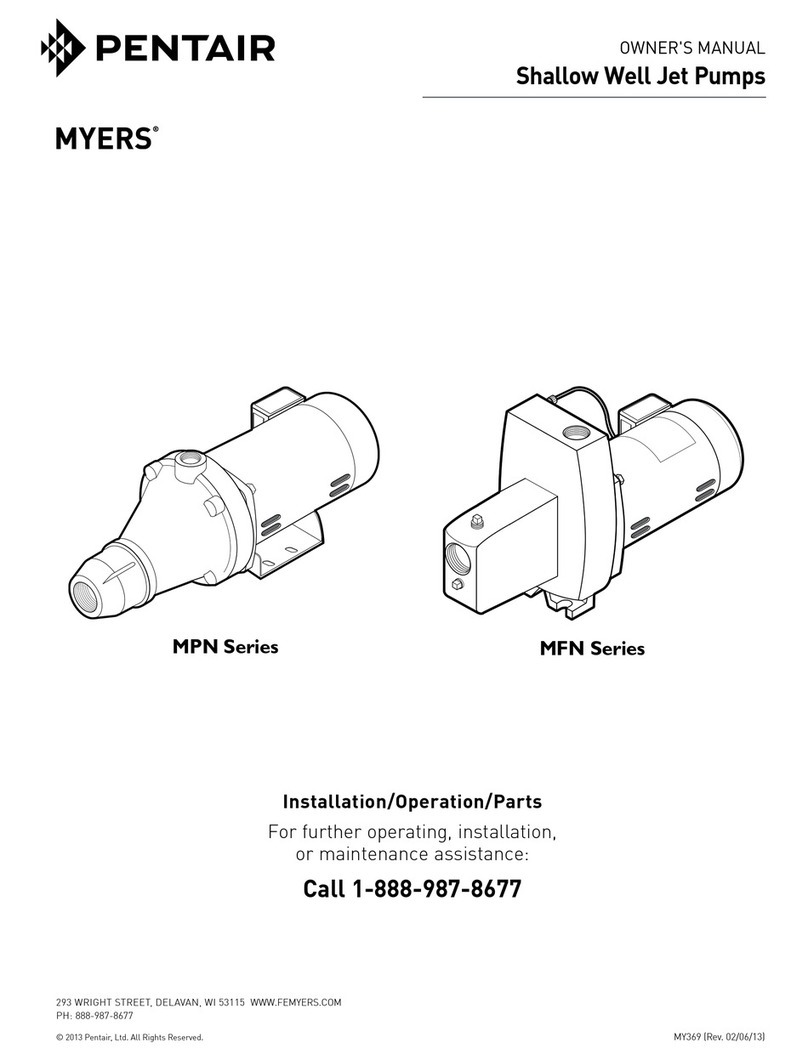 Pentair Myers MPN Series owner's manual