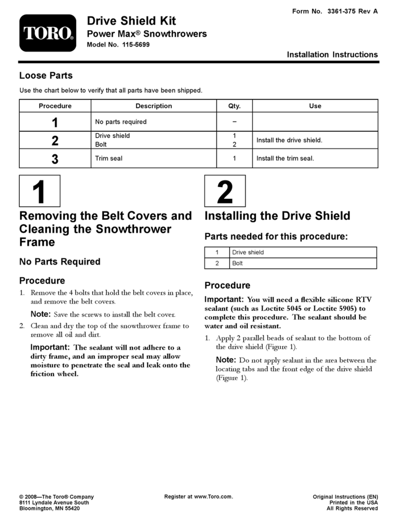 Toro Power Max 115-5699 User manual