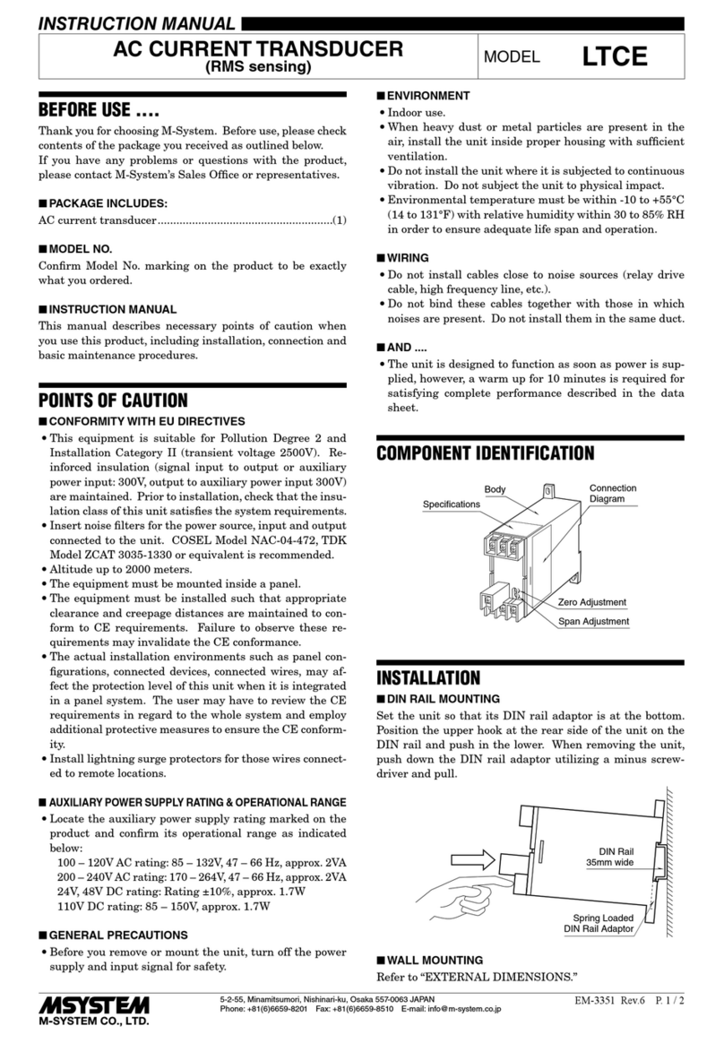 M-system LTCE instruction manual