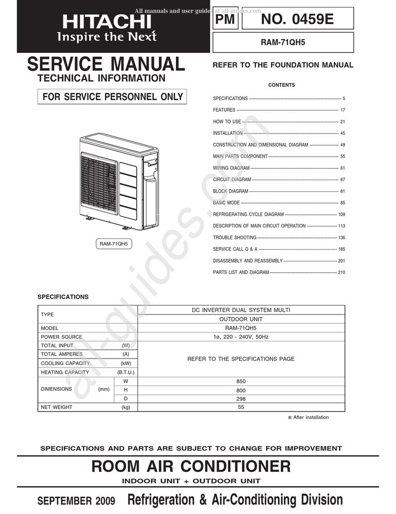 Hitachi RAM-71QH5 User manual