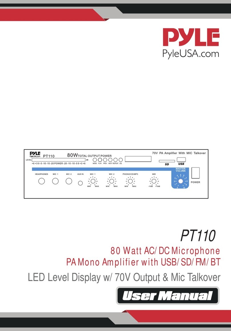 Pyle PT110 User manual
