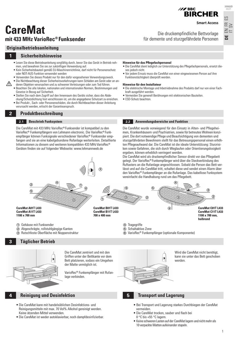 BBC Bircher CareMat Ax1T L433 Original instructions