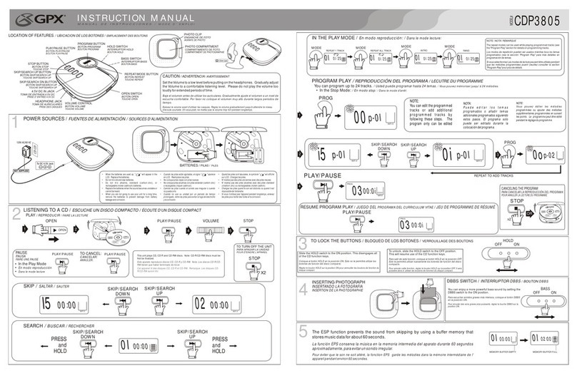 GPX CDP3805 User manual
