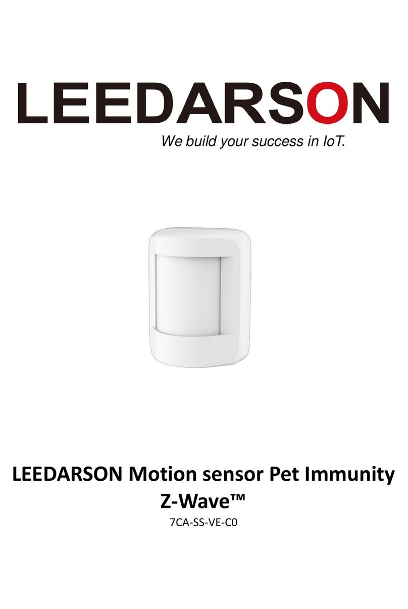 Leedarson Motion Sensor Pet Immunity Z-Wave 700 quick start guide