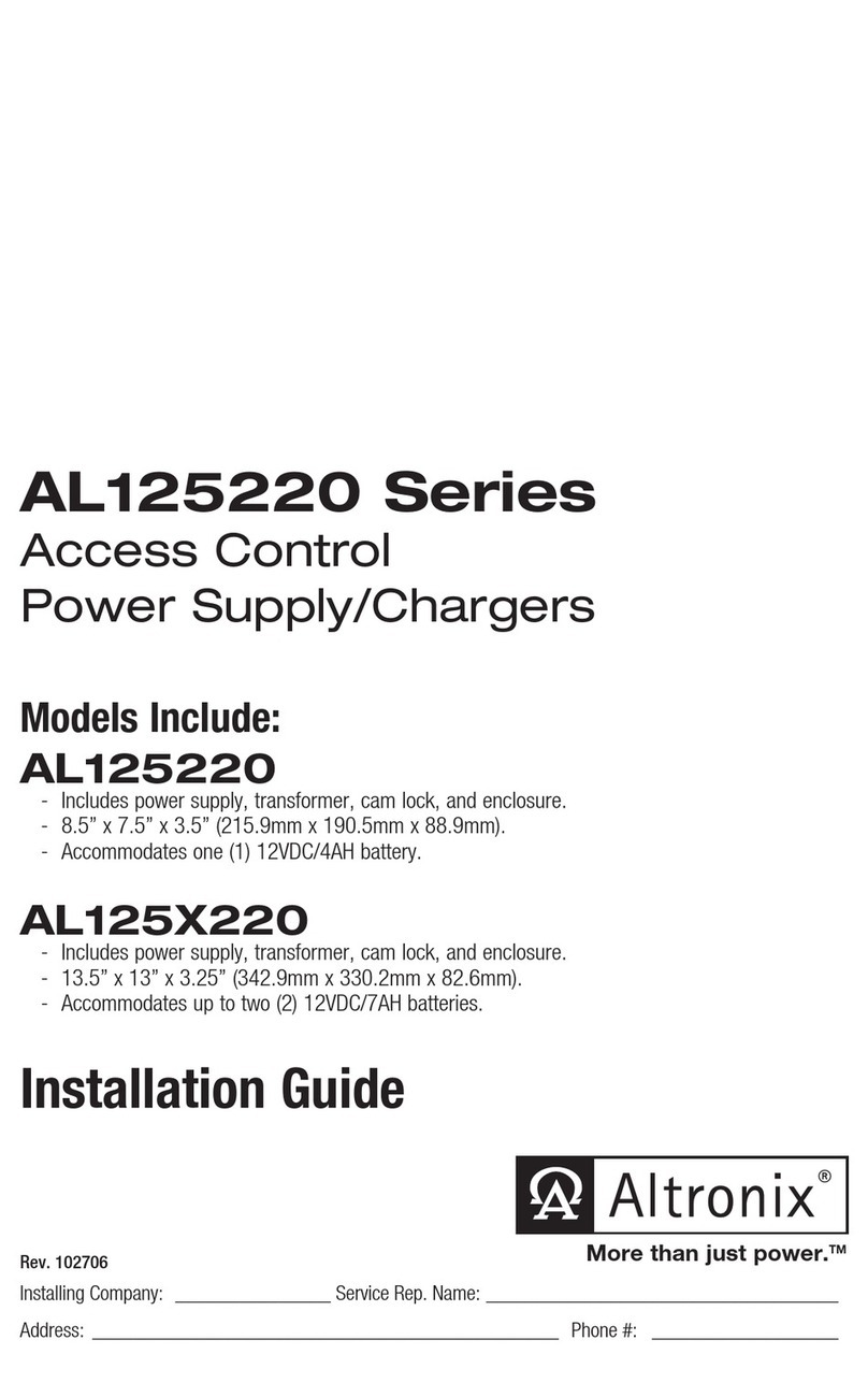 Altronix AL125220 Series User manual