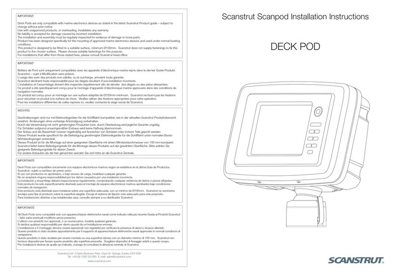 Scanstrut Scanpod Deck Pod User manual