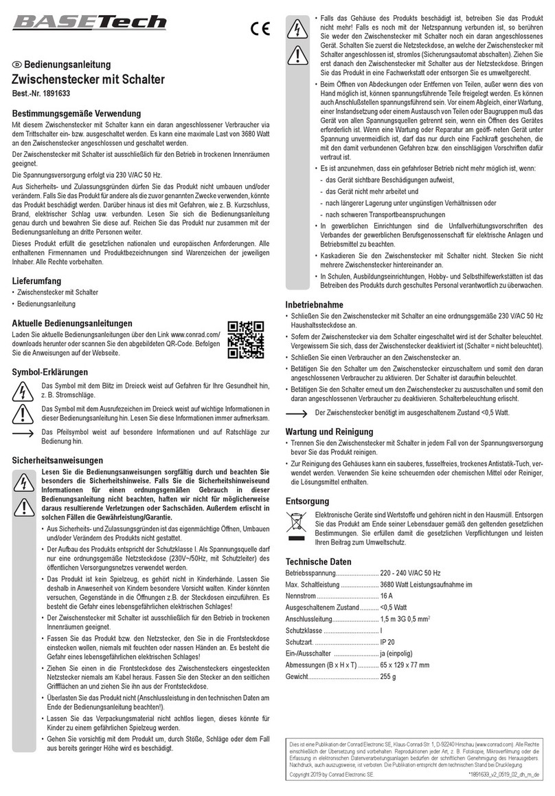 BASETech 1891633 User manual