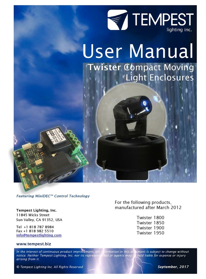 Tempest Twister 1800 user manual Tempest Twister 1800 user manual